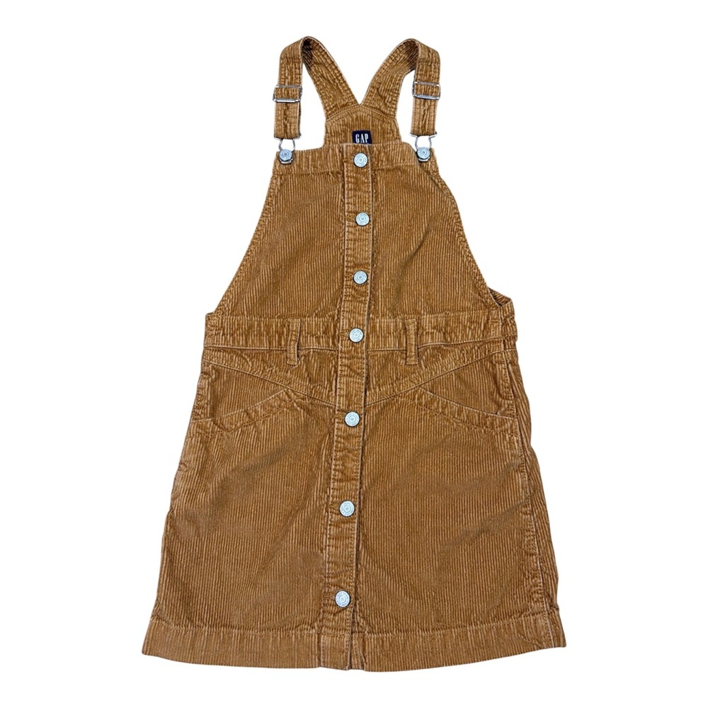 Gap Skirtall Kids L 10-11 Corduroy Winter Ochre Button Front EUC